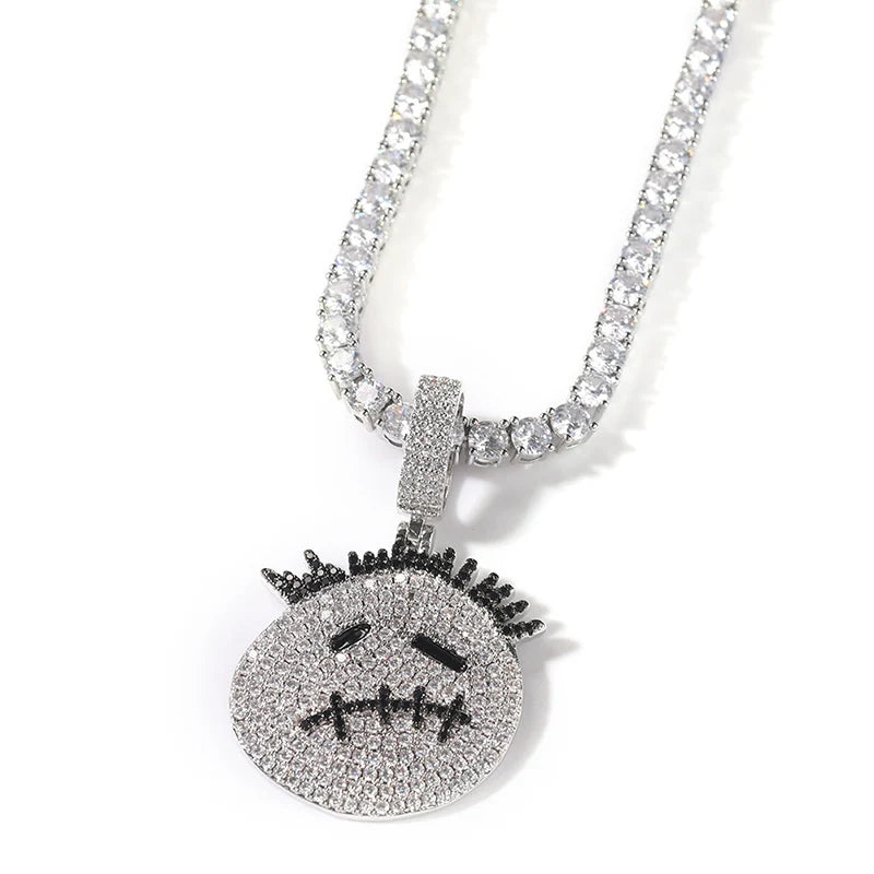 Iced Out Thorn Head Pendant