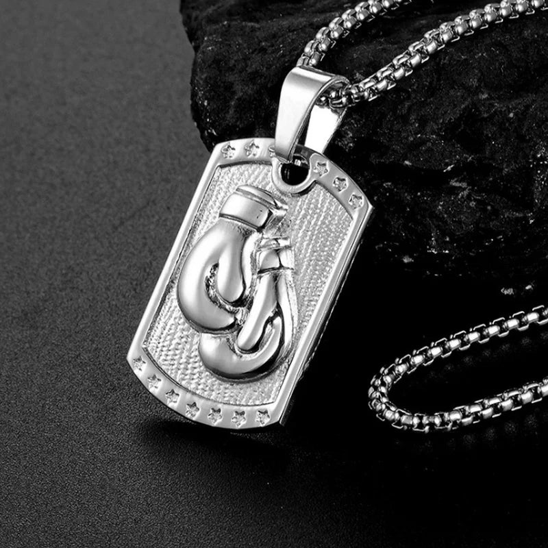 Boxing Gloves Medallion Pendant