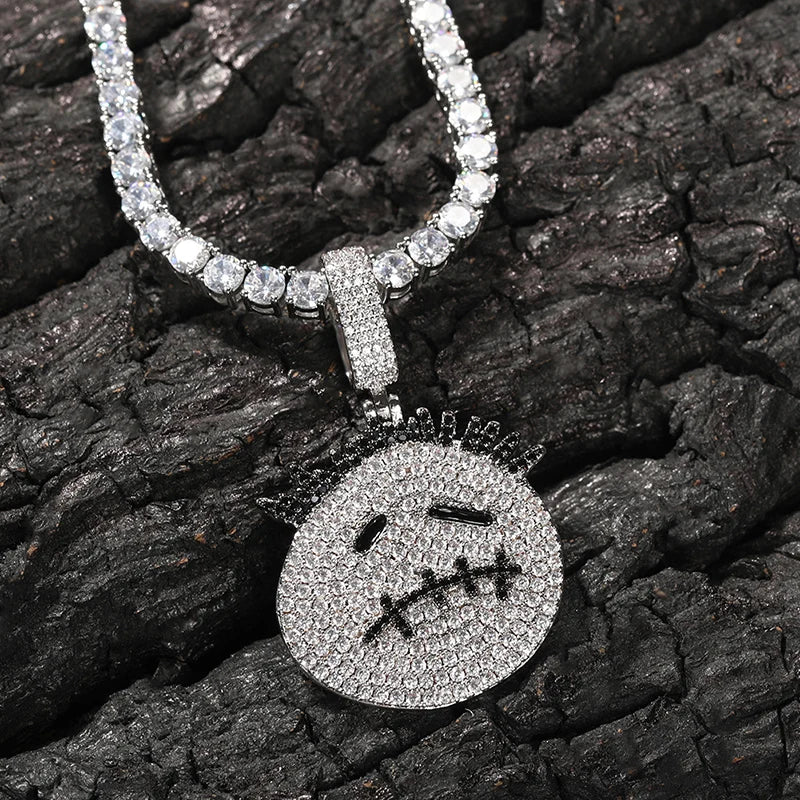 Iced Out Thorn Head Pendant