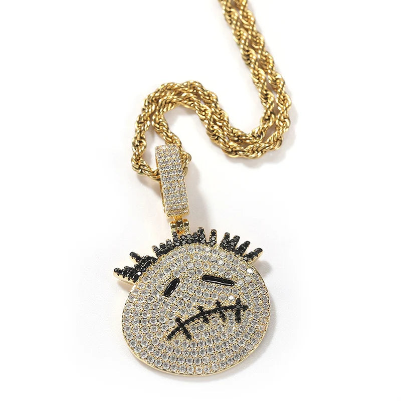 Iced Out Thorn Head Pendant